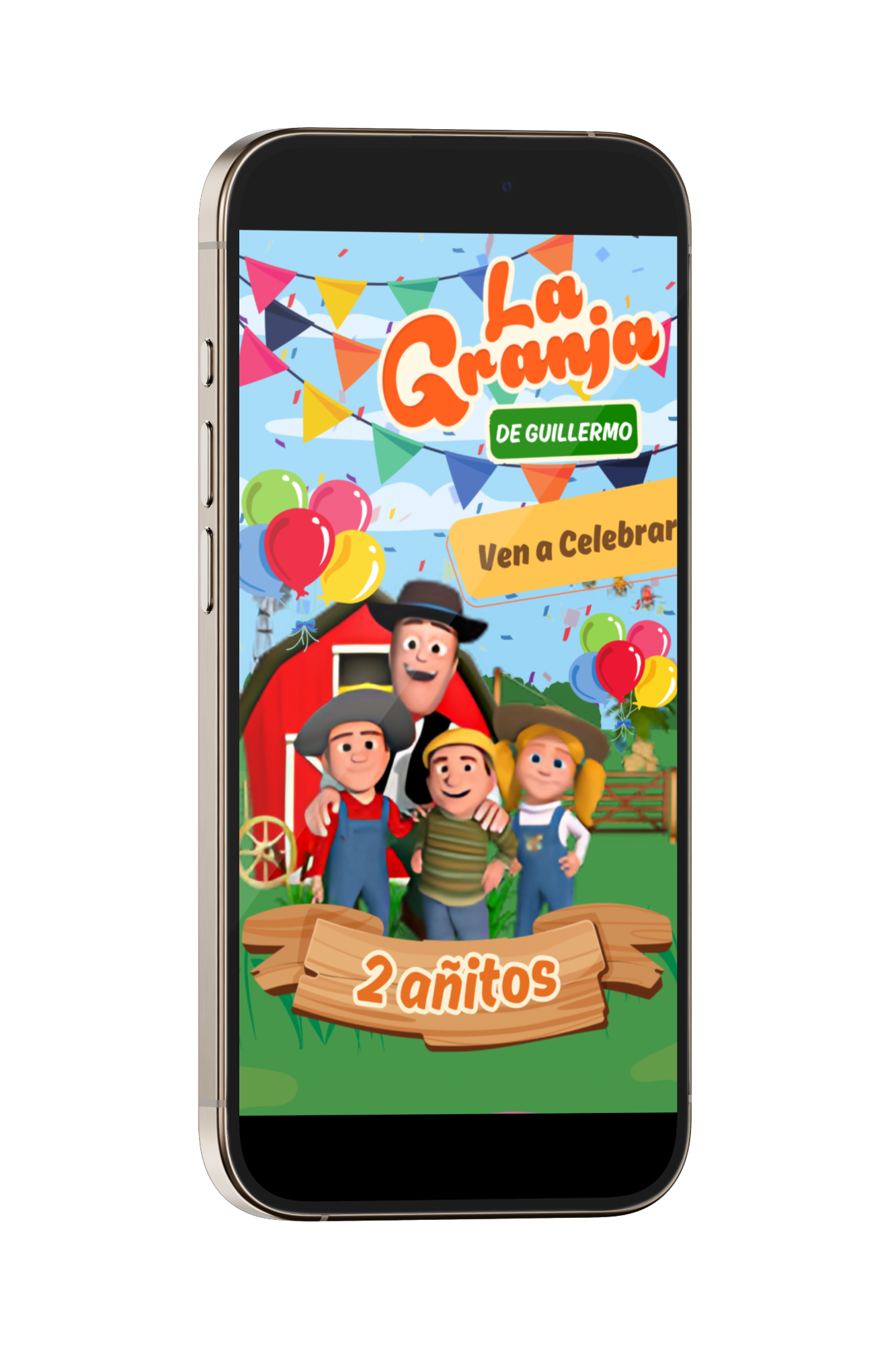 Invitación Digital Video de La Granja de Zenón para Cumpleaños con música, link de ubicación y botón de confirmación a whatsapp.