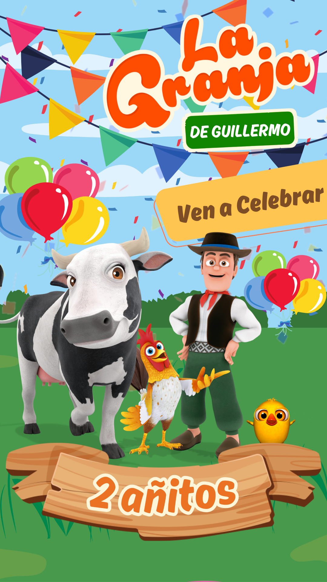 Invitación digital animada para el cumpleaños 5 de Summer