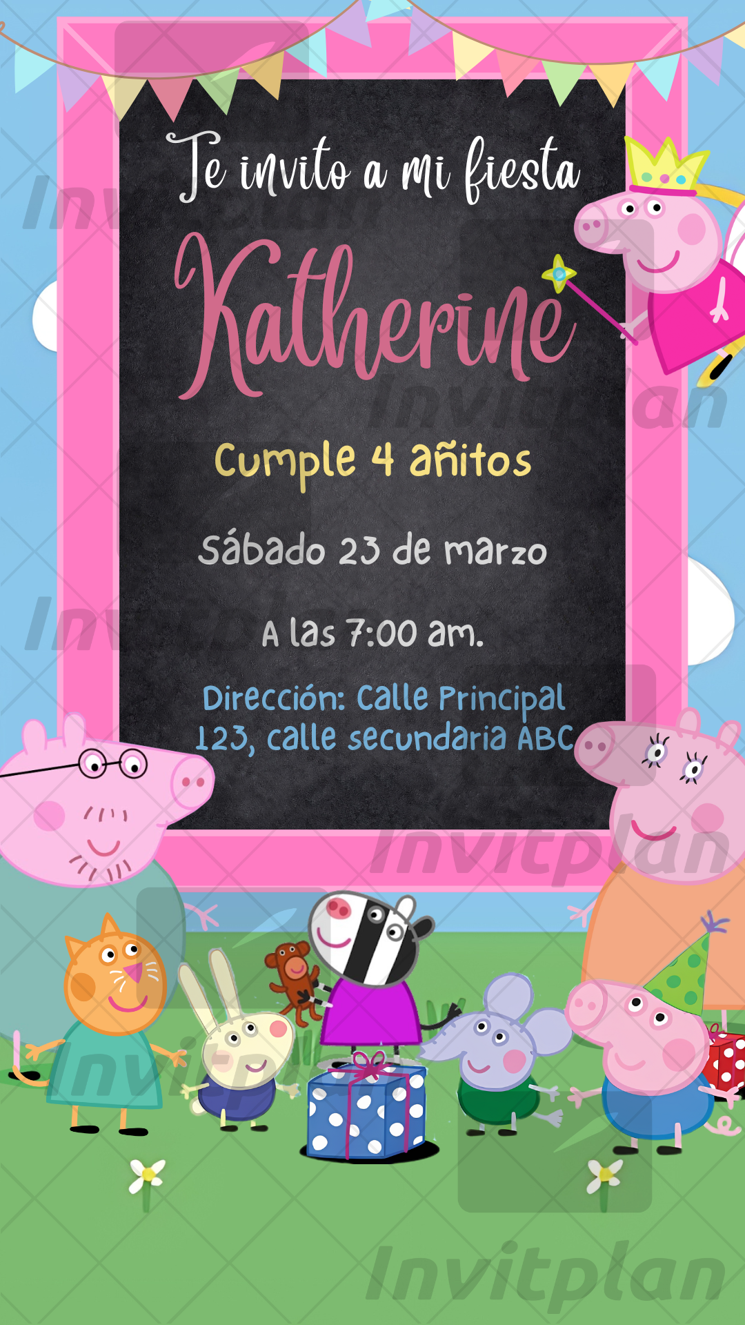 Invitación digital para cumpleaños 3 de Gael Alexis