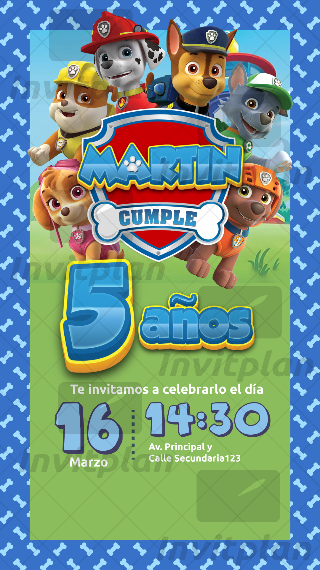 Invitación digital para cumpleaños 3 de Gael Alexis