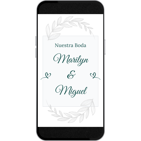 Invitación Digital Web de Boda | Plantilla Marilyn para Boda con música, link de ubicación y botón de confirmación a whatsapp.